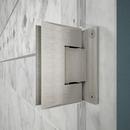 DreamLine Brushed Nickel 34-1/2 in. Frameless Hinged Shower Door with Clear Tempered Glass 
