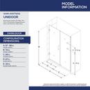 DreamLine Chrome 58 in. Frameless Hinged Shower Door with Tempered Glass 