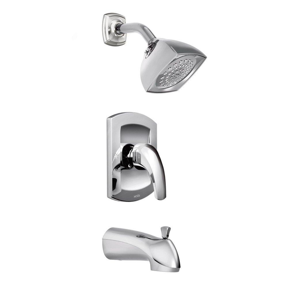 Moen Chrome 1.5 gpm Tub and Shower Faucet with Single Lever Handle 