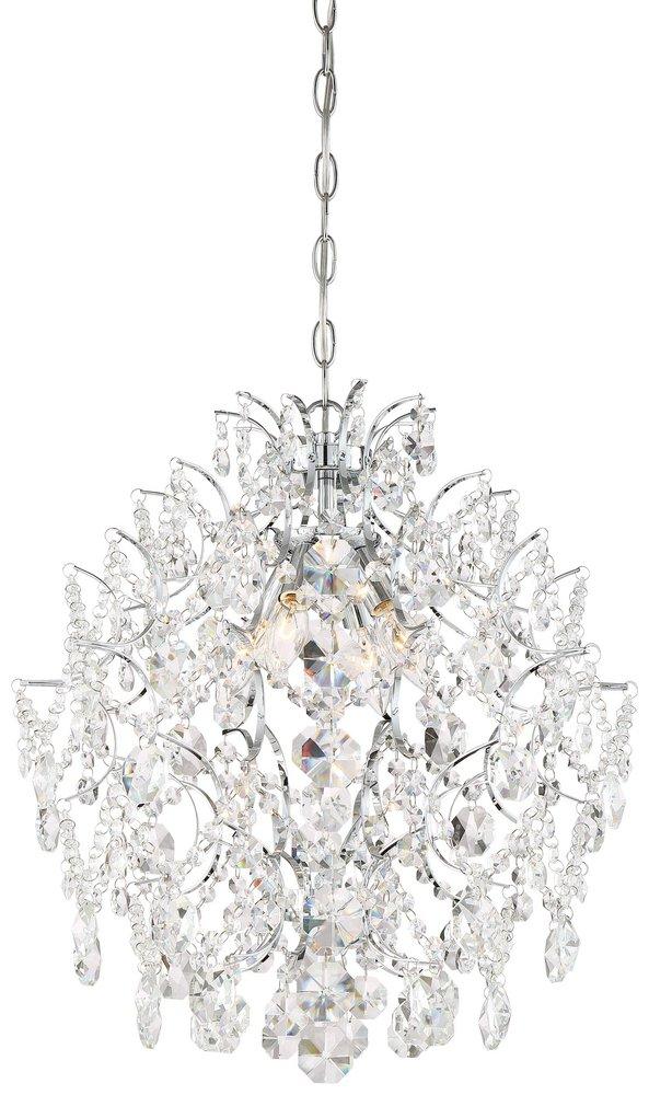 Minka Lavery Chrome 60W 4-Light Candelabra E-12 Base Incandescent Mini Chandelier 