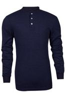 National Safety Apparel&reg; Navy FR LONG SLV HENLEY NABL HRC2 4X 