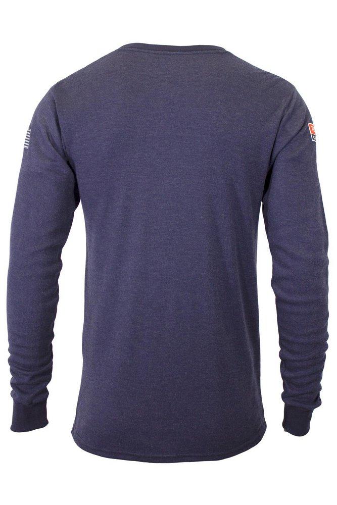 National Safety Apparel&reg; Navy FR LONG SLV TSHIRT NABL HRC2 2X 