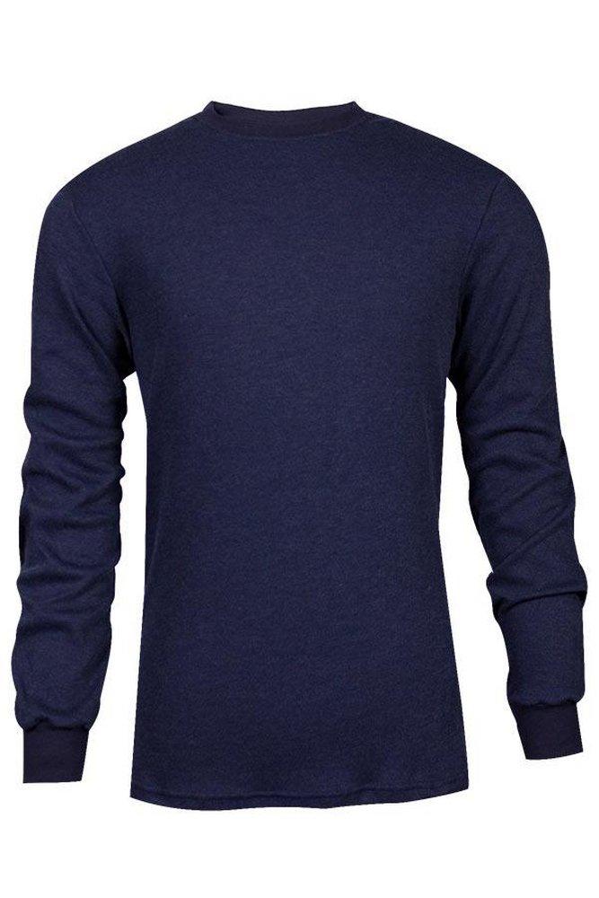 National Safety Apparel&reg; Navy FR LONG SLV TSHIRT NABL HRC2 SM 