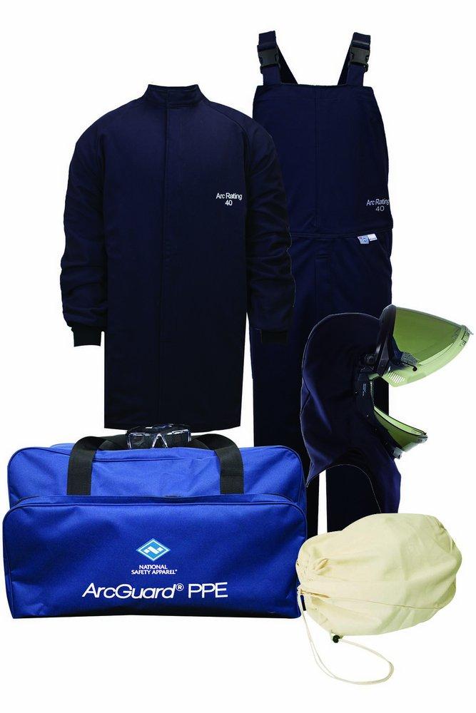 National Safety Apparel&reg; Navy FR LONG SLV TSHIRT HRC2 NABL 3X 