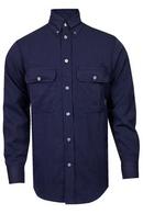 National Safety Apparel&reg; Navy FR LONG SLV BTN DWN NABL HRC2 LRG 