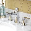 Speakman Polished Chrome Deck Mount Widespread Bathroom Sink Faucet with Double Lever Handle 
