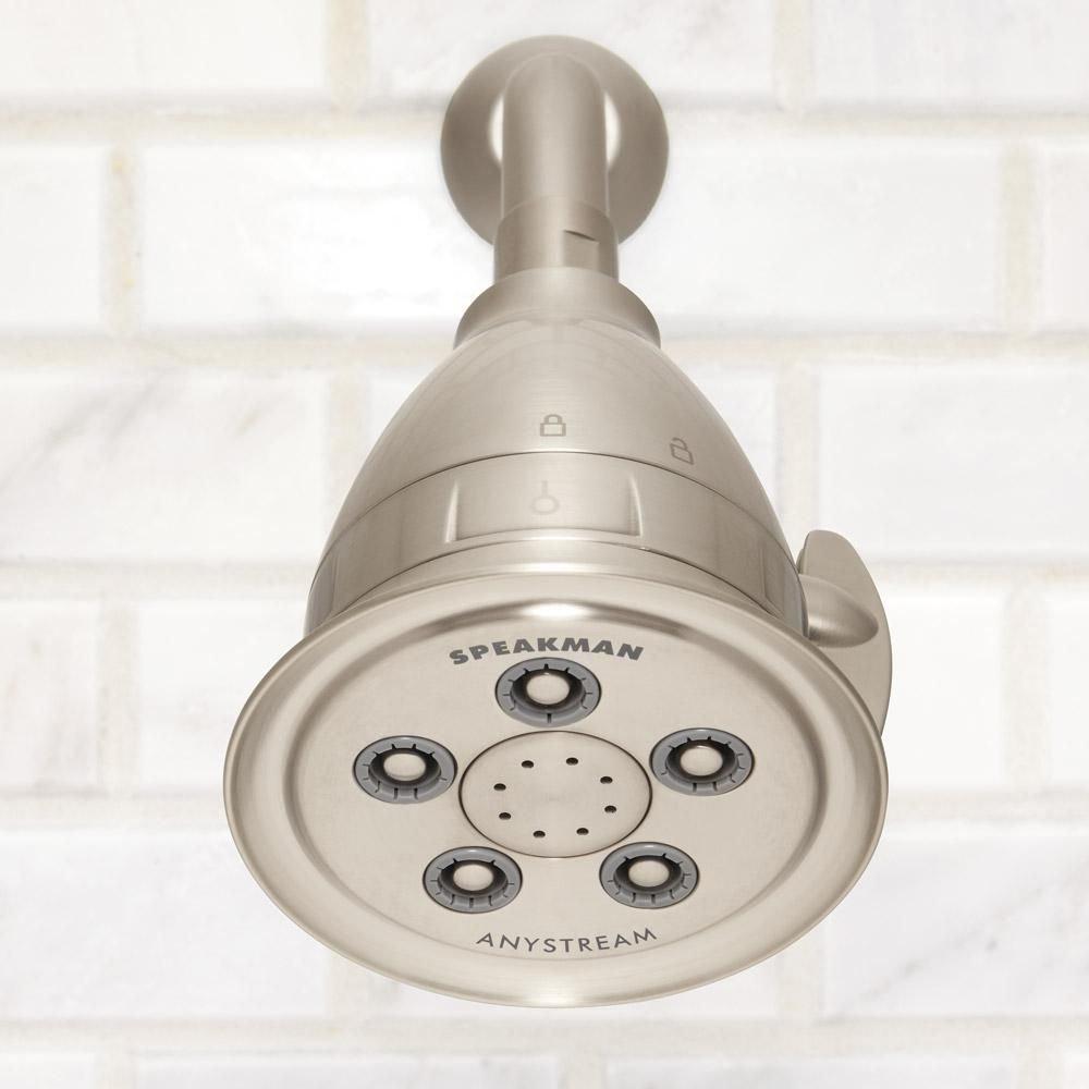 Speakman Brushed Nickel Multi Combination,Intense,Needle Spray and Pulsating Massage Showerhead 