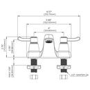 Speakman Polished Chrome Two Handle Centerset Bathroom Sink Faucet Wristblade handle 