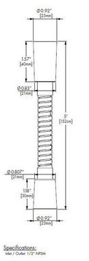 Speakman Polished Nickel 5-FT METAL SHOWER HOSE-PN 