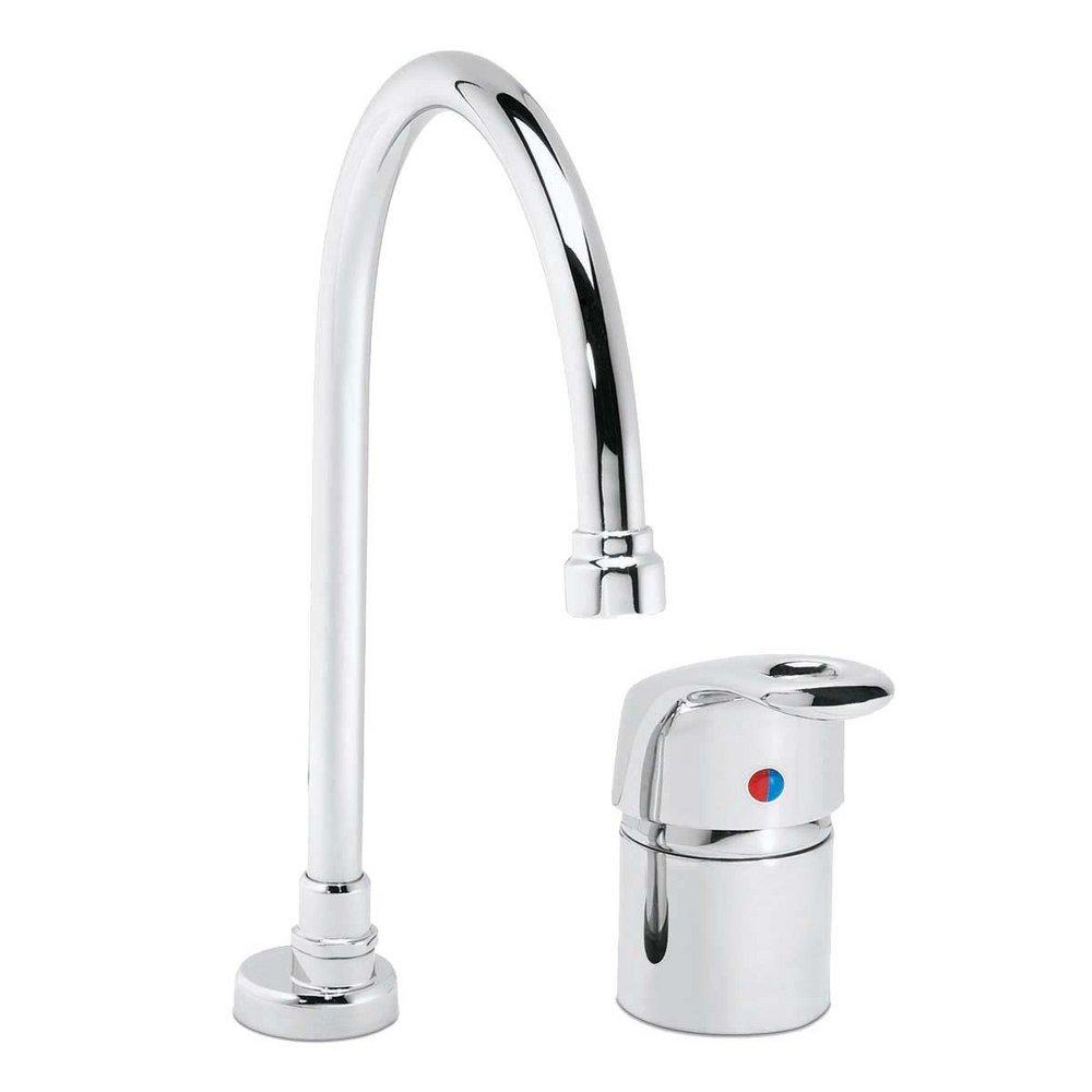 Speakman Polished Chrome 0.5 gpm 2 Hole Deck Mount Centerset Institutional Faucet with Single Lever Handle 