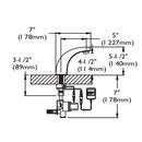 Speakman Polished Chrome 0.5 gpm 2 Hole Deck Mount AC Powered Sensor Institutional Sink Faucet 