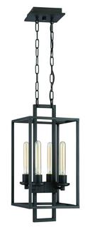 60W 4-Light Foyer Pendant in Aged Bronze Brushed