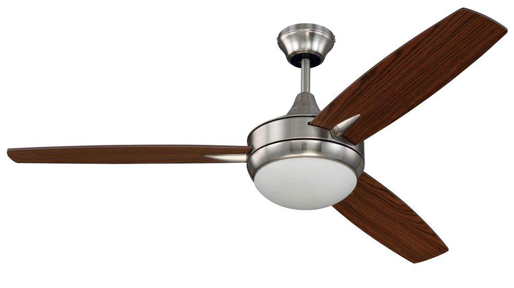 Craftmade Brushed Polished Nickel 54.01W 3-Blade Ceiling Fan with 52 in. Blade Span 