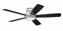 72W 5-Blade Ceiling Fan with 52 in. Blade Span in Polished Chrome