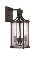 60W Wall Mount Medium Outdoor Wall Sconce in Aged Bronze Brushed