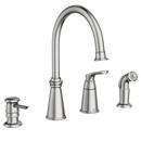 Single Handle High Arc Kitchen Faucet with Side Spray and Soap Dispenser in Spot Resist™ Stainless