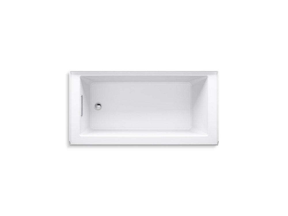KOHLER White 60 x 30 in. Soaker Alcove Bathtub with Left Drain 