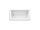 KOHLER White 60 x 30 in. Soaker Alcove Bathtub with Left Drain 
