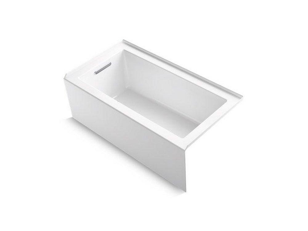 KOHLER White 60 x 32 in. Soaker Alcove Bathtub with Left Drain 