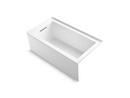 KOHLER White 60 x 32 in. Soaker Alcove Bathtub with Left Drain 