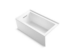 60 in. x 32 in. Soaker Alcove Bathtub with Left Drain in White
