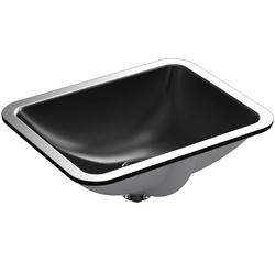 20-1/4 in. Undermount Rectangular Vitreous China Bathroom Sink in Black Black&trade;