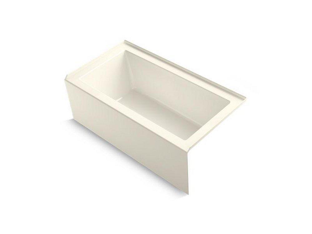 KOHLER Biscuit 60 x 32 in. Soaker Alcove Bathtub with Right Drain 