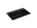 KOHLER Matte Black 33 x 22 in. 1 Hole Composite Single Bowl Dual Mount Kitchen Sink 