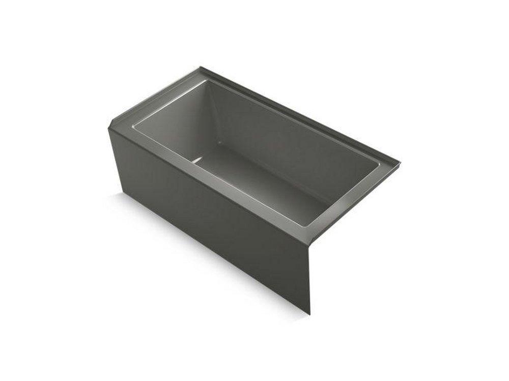KOHLER Thunder&trade; Grey 60 x 30 in. Soaker Alcove Bathtub with Right Drain 