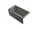 KOHLER Thunder&trade; Grey 60 x 30 in. Soaker Alcove Bathtub with Right Drain 