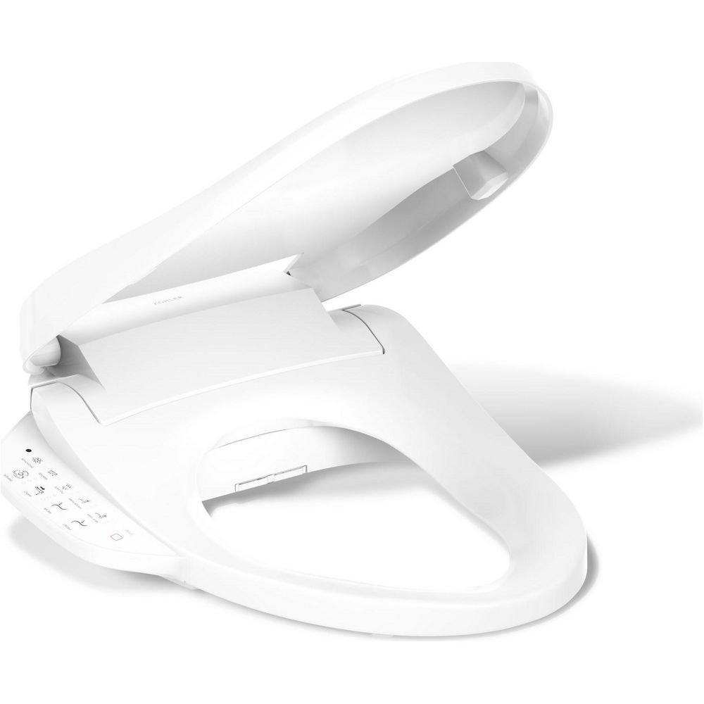 KOHLER White Elongated Closed Front with Cover Toilet Seat 