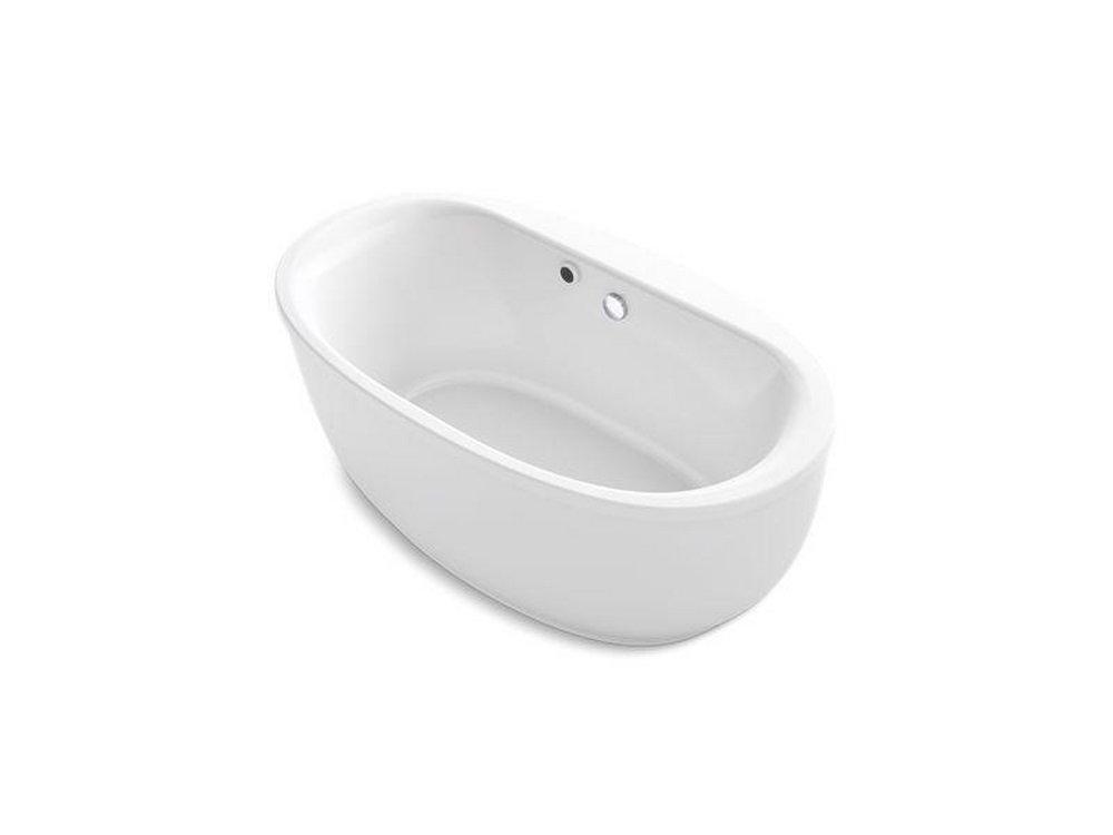 KOHLER White 65-1/2 x 35-1/2 in. Freestanding Bathtub 