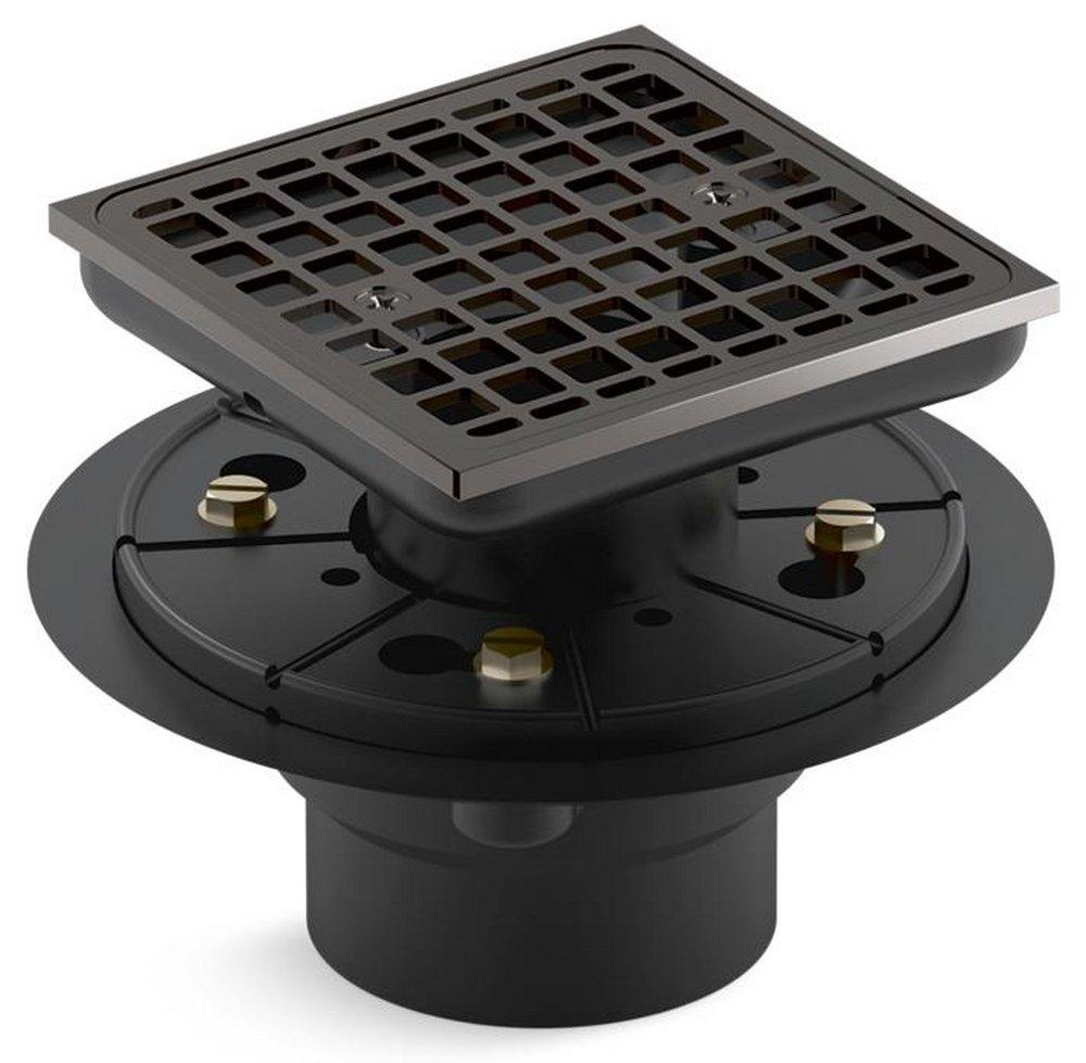 KOHLER Vibrant Titanium 3 in. Threaded Plastic Shower Drain 