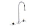 0.5 gpm 2 Hole Deck Mount Institutional Lavatory Base Faucet with Double Handle in Polished Chrome