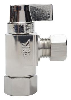 1/2 x 3/8 in. FIPS x Compression Lever Angle Supply Stop Valve in Chrome Plated