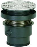 3 in. Push Joint Ductile Iron Floor Drain Assembly with 6-1/2 in. Round 304 Stainless Steel Grate