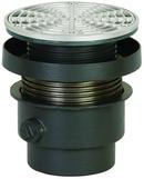 4 in. No Hub Ductile Iron Floor Drain Assembly with 6-1/2 in. Round 304 Stainless Steel Grate
