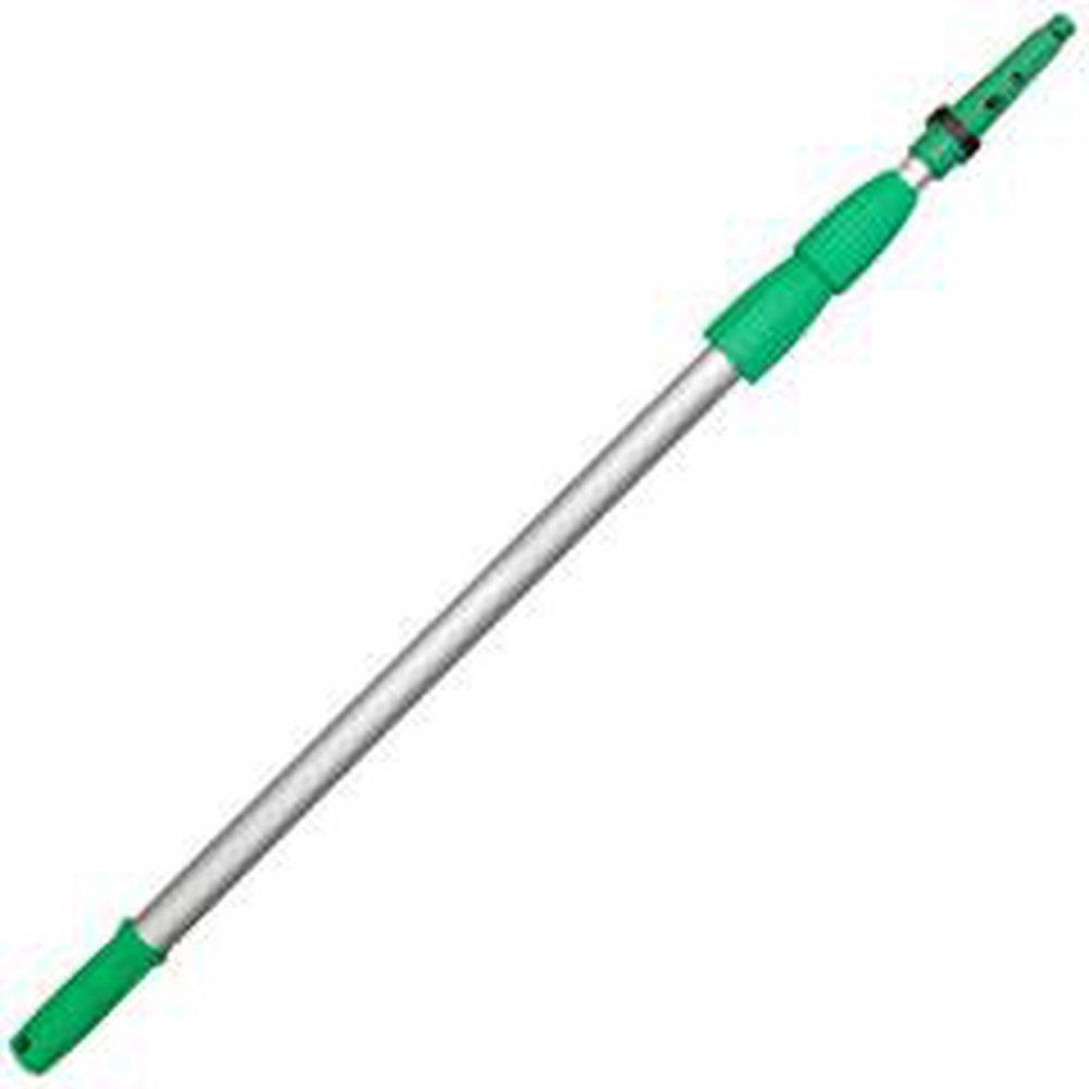 Unger Silver 3 Section Telescopic Pole in Silver and Green 