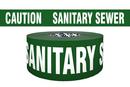 Presco Green 3 in. Caution Buried Sanitary Sewer Line 