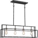 NUVO Iron Black/Brushed Nickel 60W 4-Light Island Pendant 