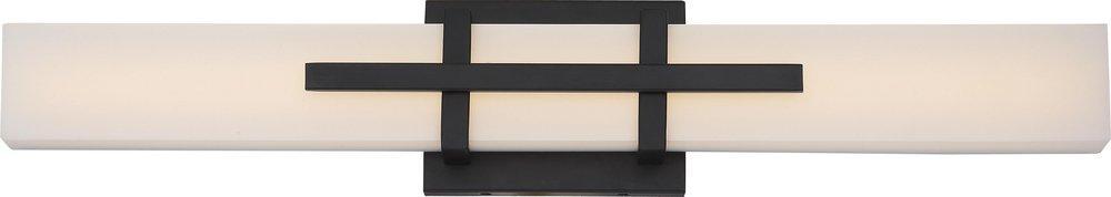 NUVO Aged Bronze 24 in. 26W Double LED Wall Sconce with White Acrylic Glass 