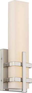 NUVO Polished Nickel 13W 1-Light LED Wall Sconce 