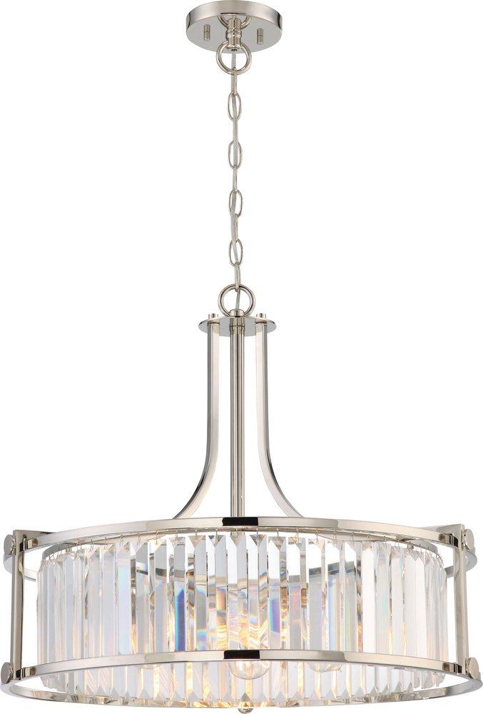 NUVO Polished Nickel 60W 4-Light Medium E-26 Base Incandescent Pendant 