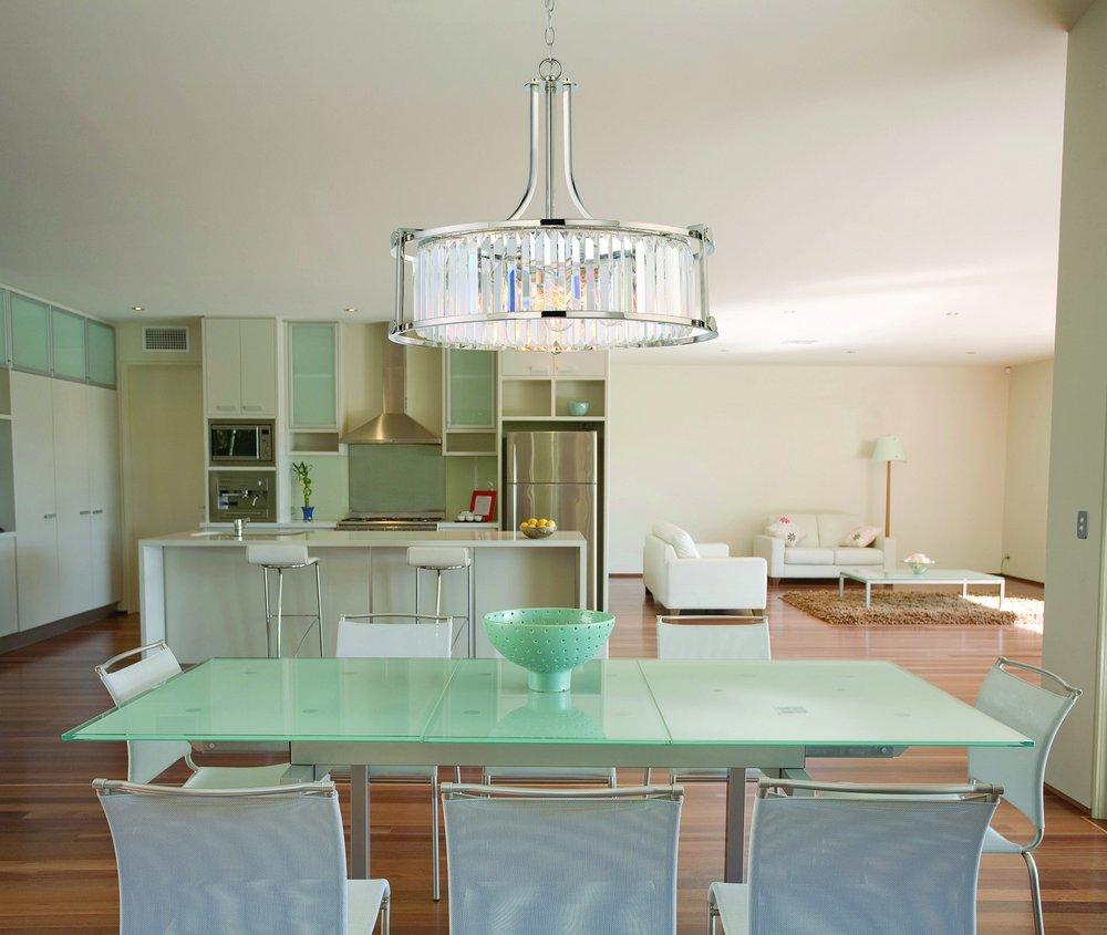 NUVO Polished Nickel 60W 4-Light Medium E-26 Base Incandescent Pendant 