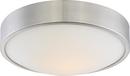NUVO Brushed Nickel 16W 2700K LED Flushmount Ceiling Fixture 