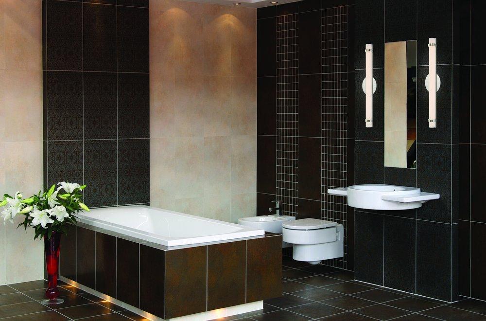 NUVO Polished Nickel 26W 1-Light LED Bath Light 