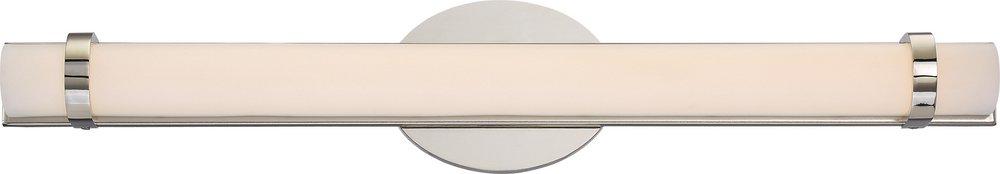 NUVO Polished Nickel 26W 1-Light LED Bath Light 