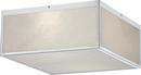 64W 2-Light LED Flush Mount Ceiling Fixture with Gray Marbleized Acrylic Panel in Brushed Nickel