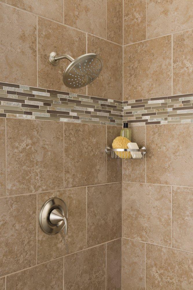 Moen Brushed Nickel Single Handle Single Function Shower Faucet (Trim Only) 