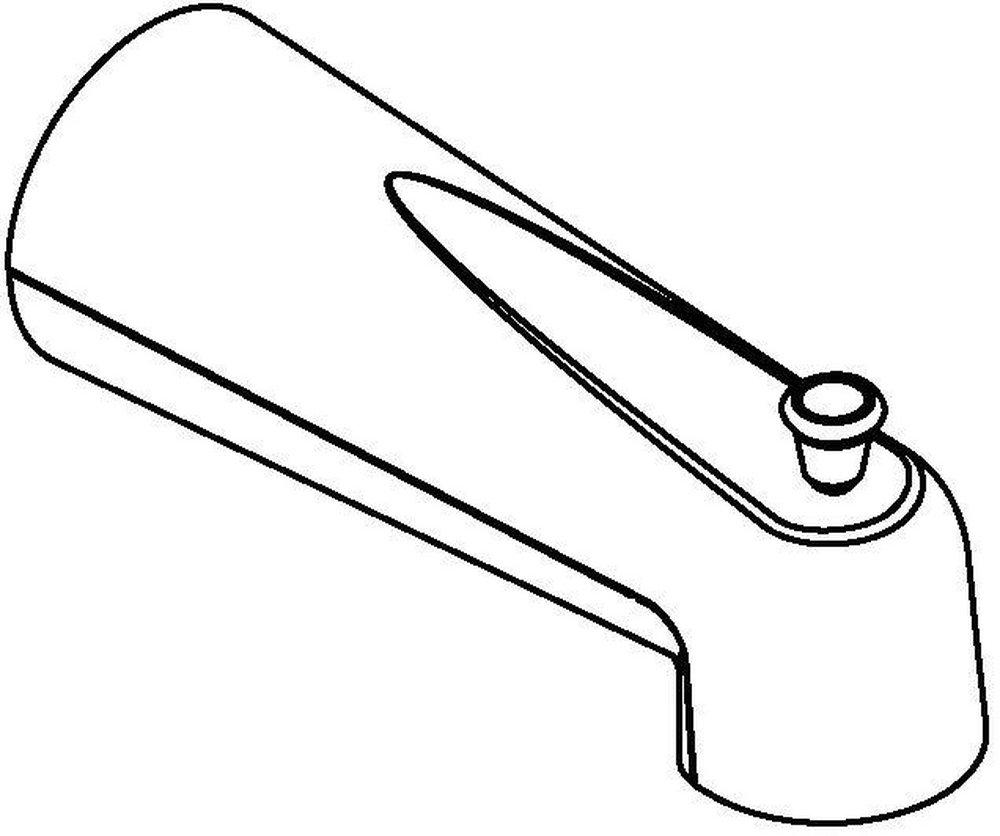 Moen Spot Resist Brushed Nickel Diverter Tub Spout 